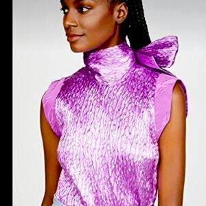 Rachel Comey Mirar Textured Jacquard Sleeveless Top in Orchid size 6